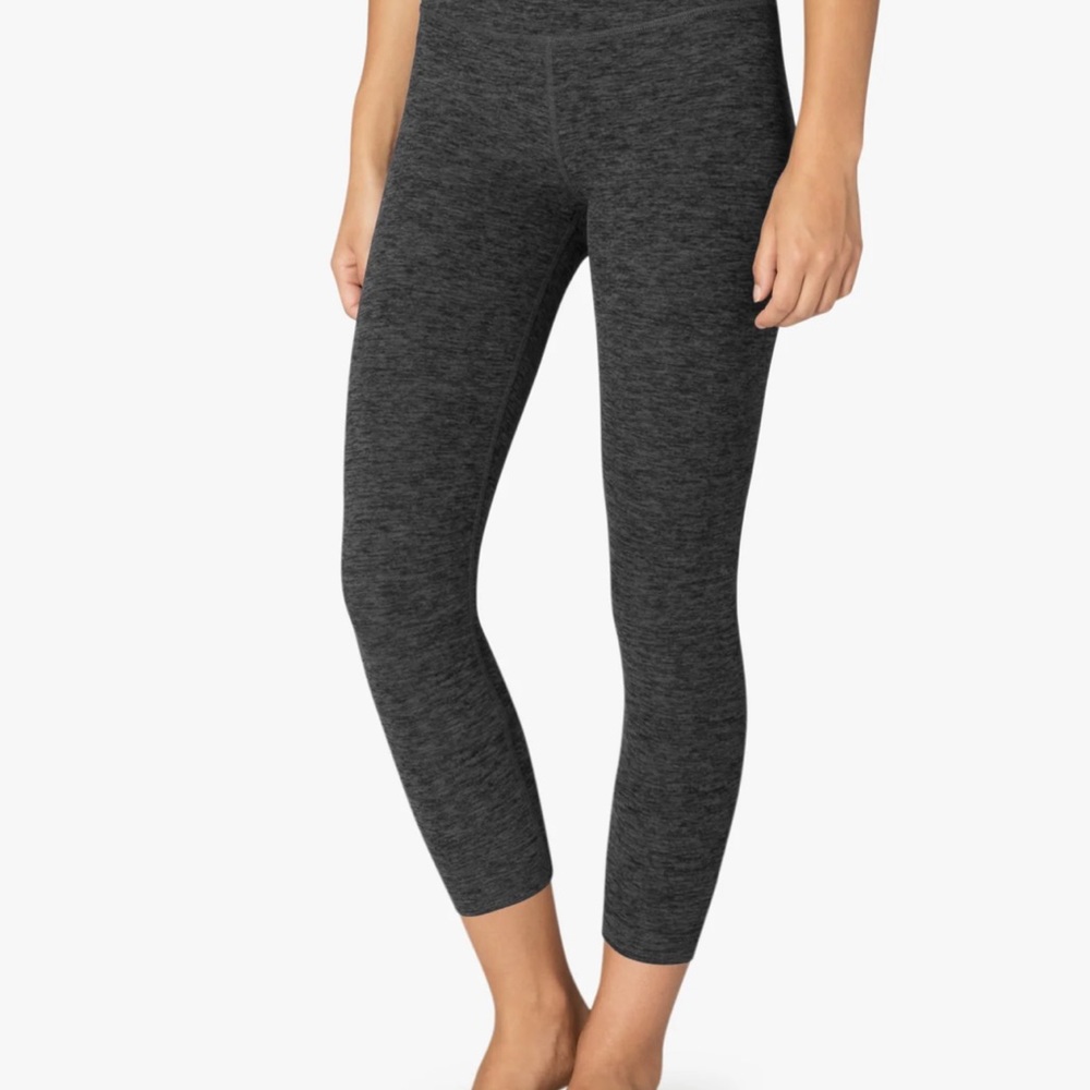 Spacedye Caught In The Midi High Waisted Legging [Size L] {Black-Charcoal}